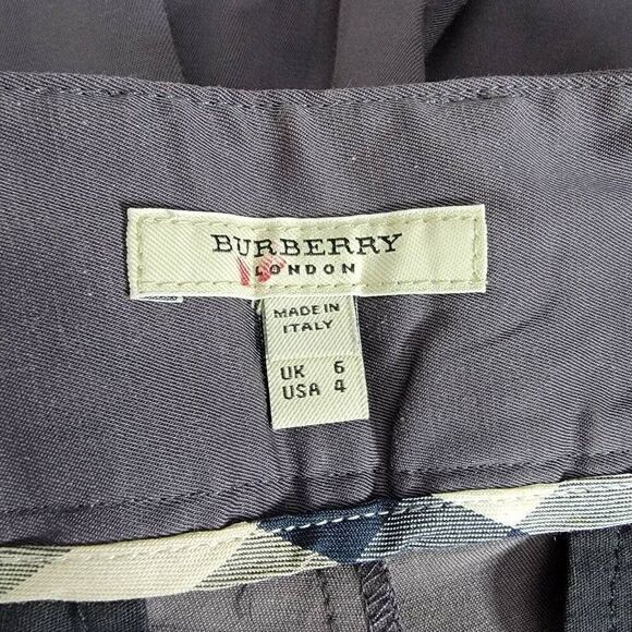 Burberry Women's Pants Size 4 Gray Cotton Trousers Designer Luxury Office - Picture 7 of 8